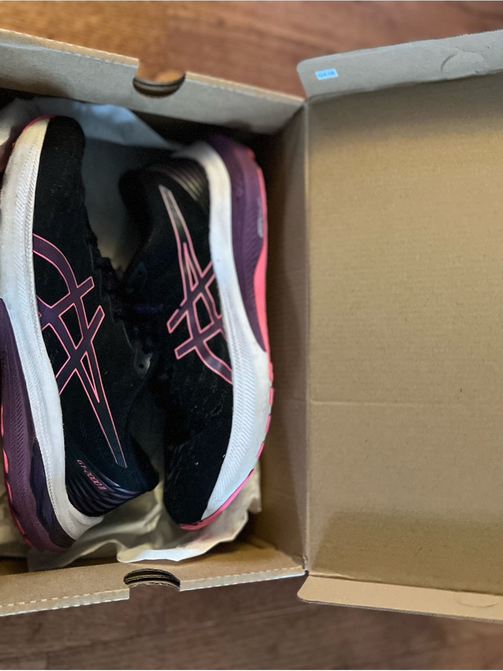 ASICS Black Running Shoes with Pink Accents - Picture 6 of 7